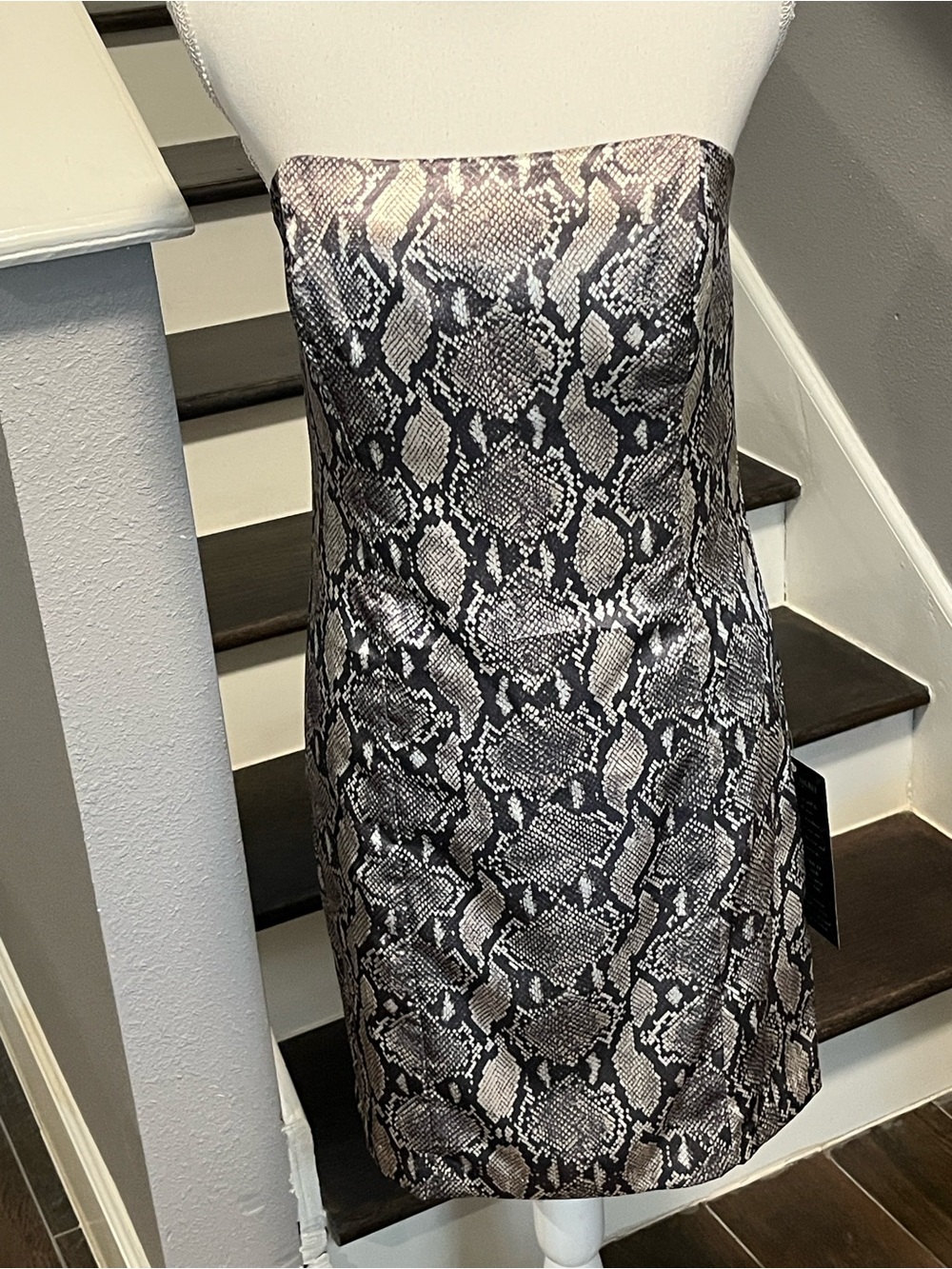 Victoria’s Secret London sexy dress by Hugo Buscati Snake skin pattern. Size 10